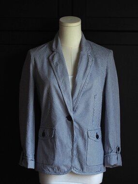 Jones New York | Women's Notched-Collar Gingham Blazer Jacket